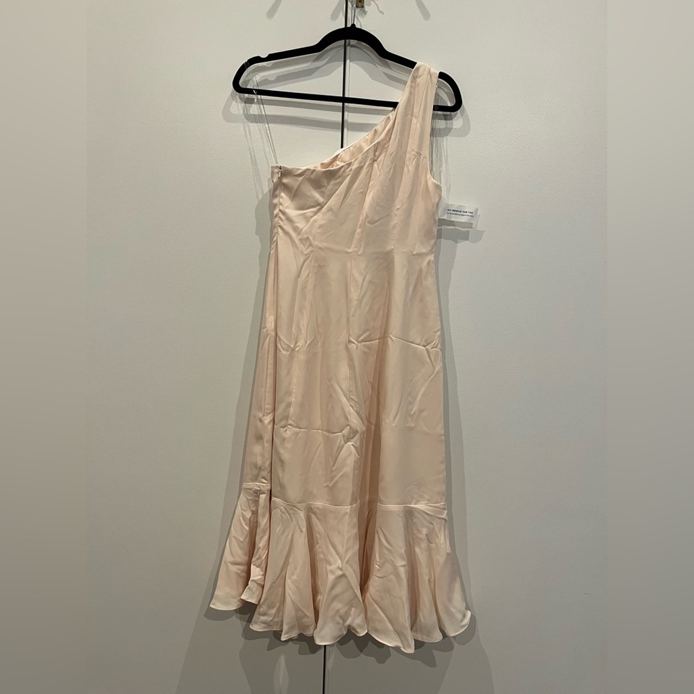 Fame and Partners Champagne One Shoulder Midi Dress - sz 0